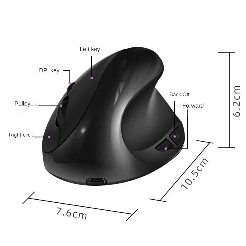 Souris sans fil rechargeable ergonomique