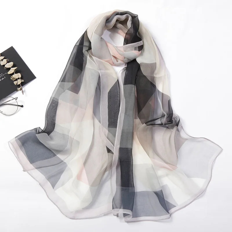 black chiffon scarf