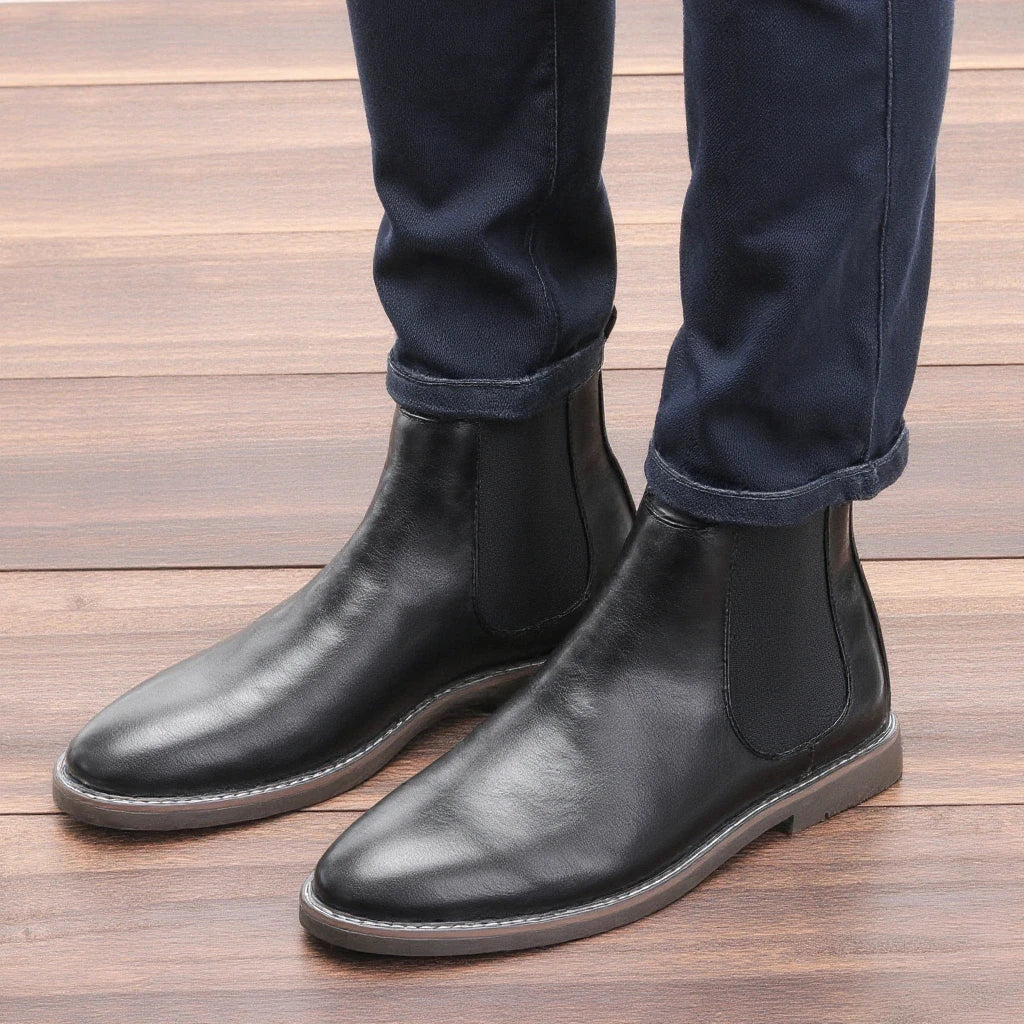 Bottines Chelsea en cuir élégantes pour hommes