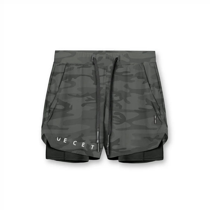 Summer Quick-Dry Double-Layer Gym Shorts for Men