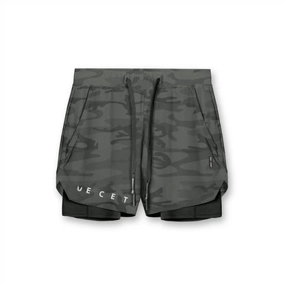 Summer Quick-Dry Double-Layer Gym Shorts for Men