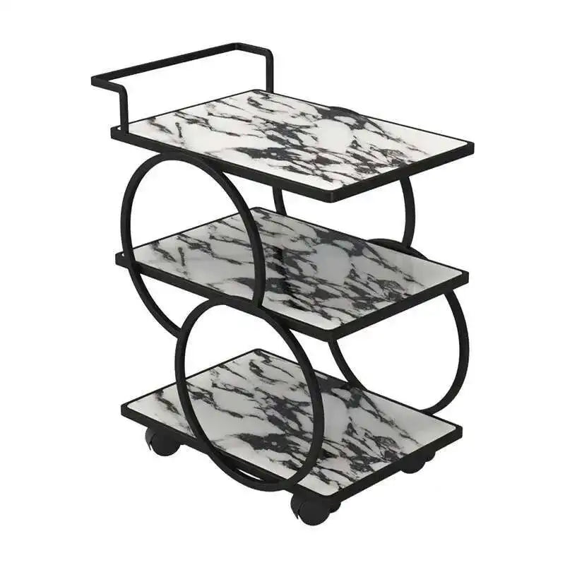 Metal Rolling Bar Kitchen Trolley