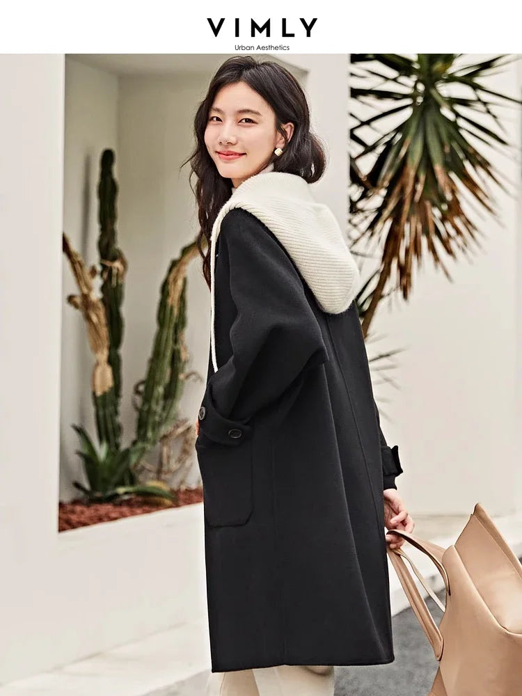 Women's Double-Faced Wool Blend Long Coat