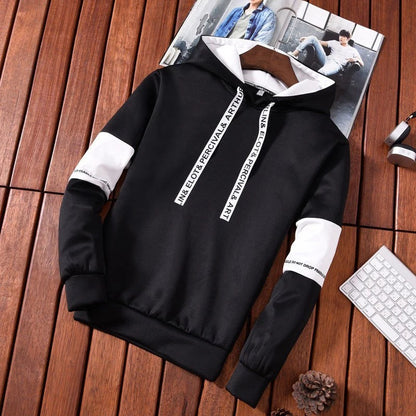 Men's Long Sleeve Letter Print Hoodie