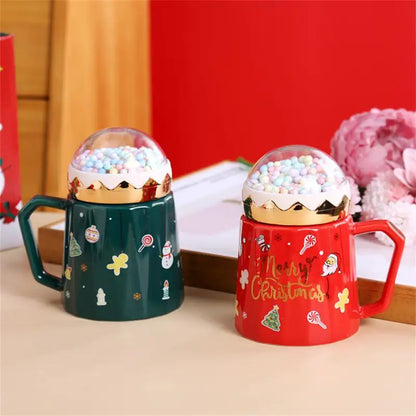 Christmas Tree Santa Claus Ceramic Mug