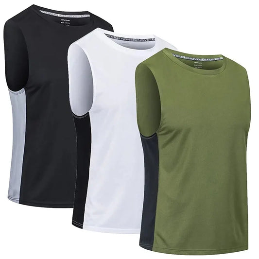 Atmungsaktive Lauf-Tanktops für Herren im 3er-Pack