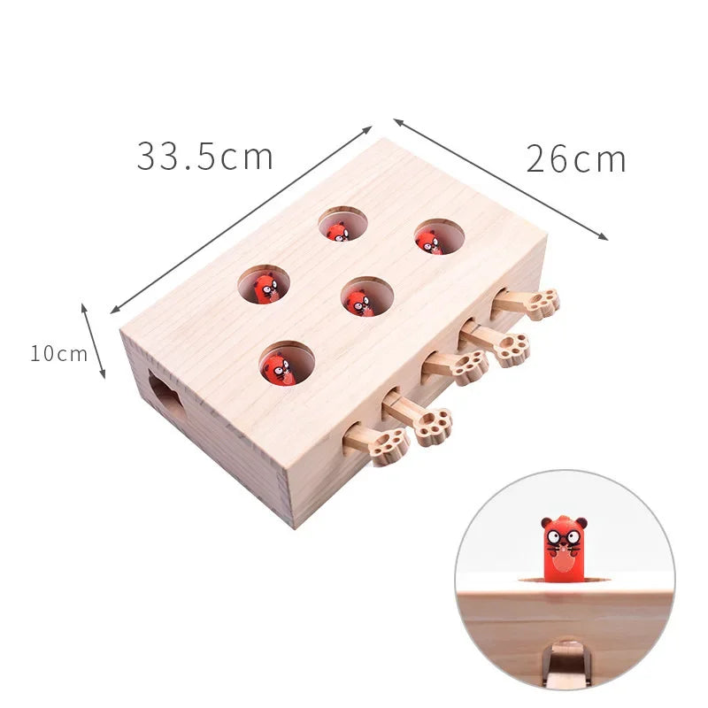 Indoor Solid Wood Cat Toys