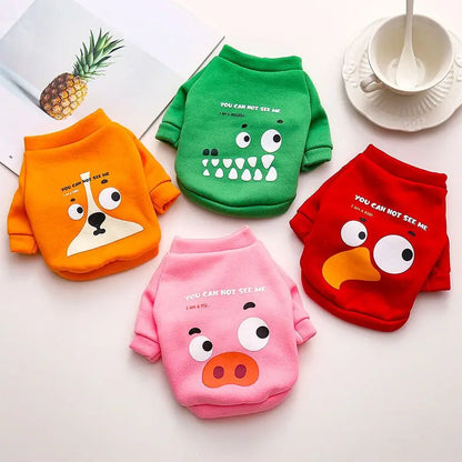 Pet Clothes - Pet Cartoon Sweater