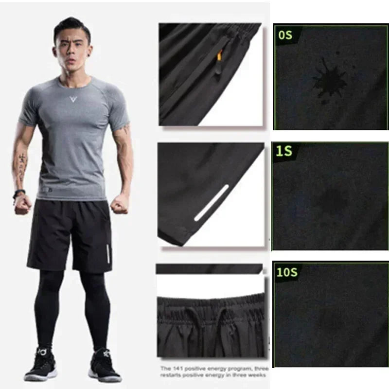 Men's Ice Silk Breathable Beach & Sports Shorts