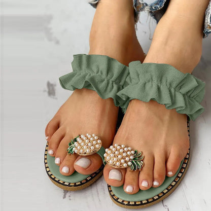 Pineapple Pearl Summer Beach Sandals