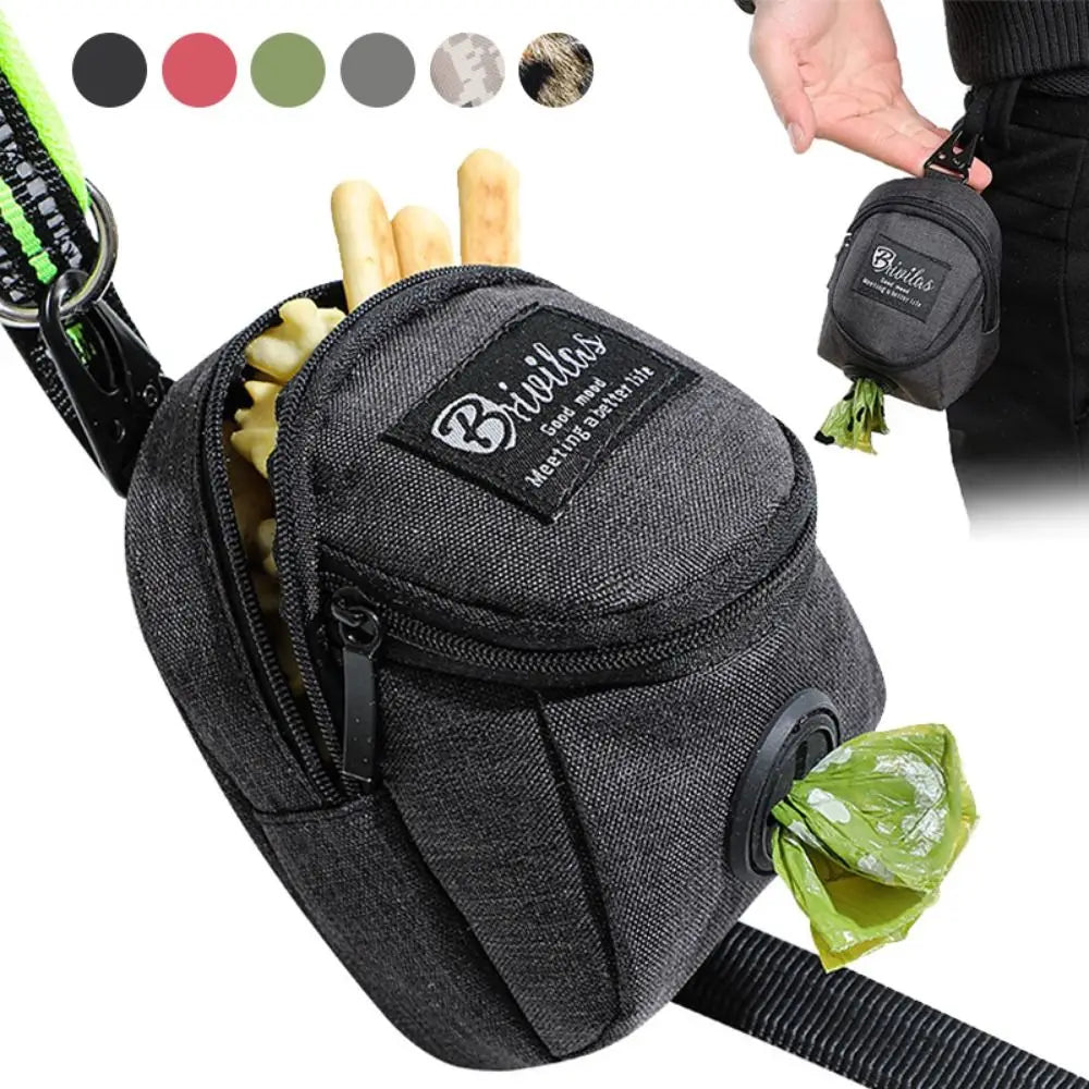 Sac de friandises portatif pour dressage de chiens avec distributeur