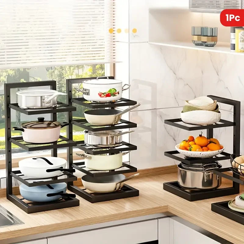 Mehrschichtiger Topfhalter für unter die Spüle 