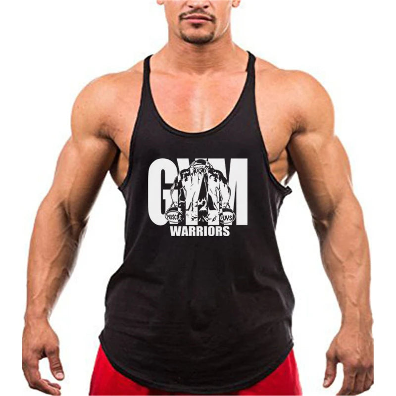 Atmungsaktive Baumwoll-Fitness-Tanktops für Herren