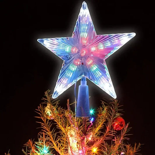LED Glowing Christmas Star Tree Topper
