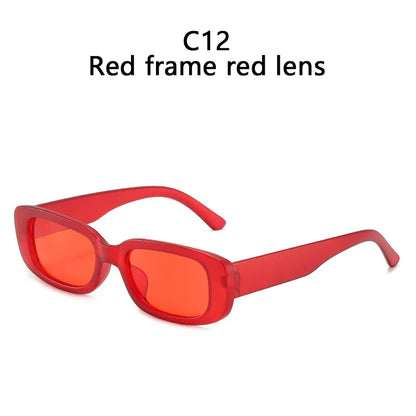 Rechteckige quadratische Retro-Sonnenbrille mit UV400-Schutz für Herren