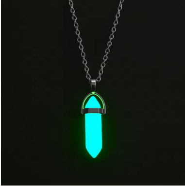 Love Couple Light Up Necklaces - Hexagonal Crystal Necklace