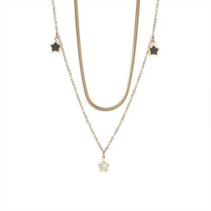 Stern-Charm-Edelstahl-Schmuckset