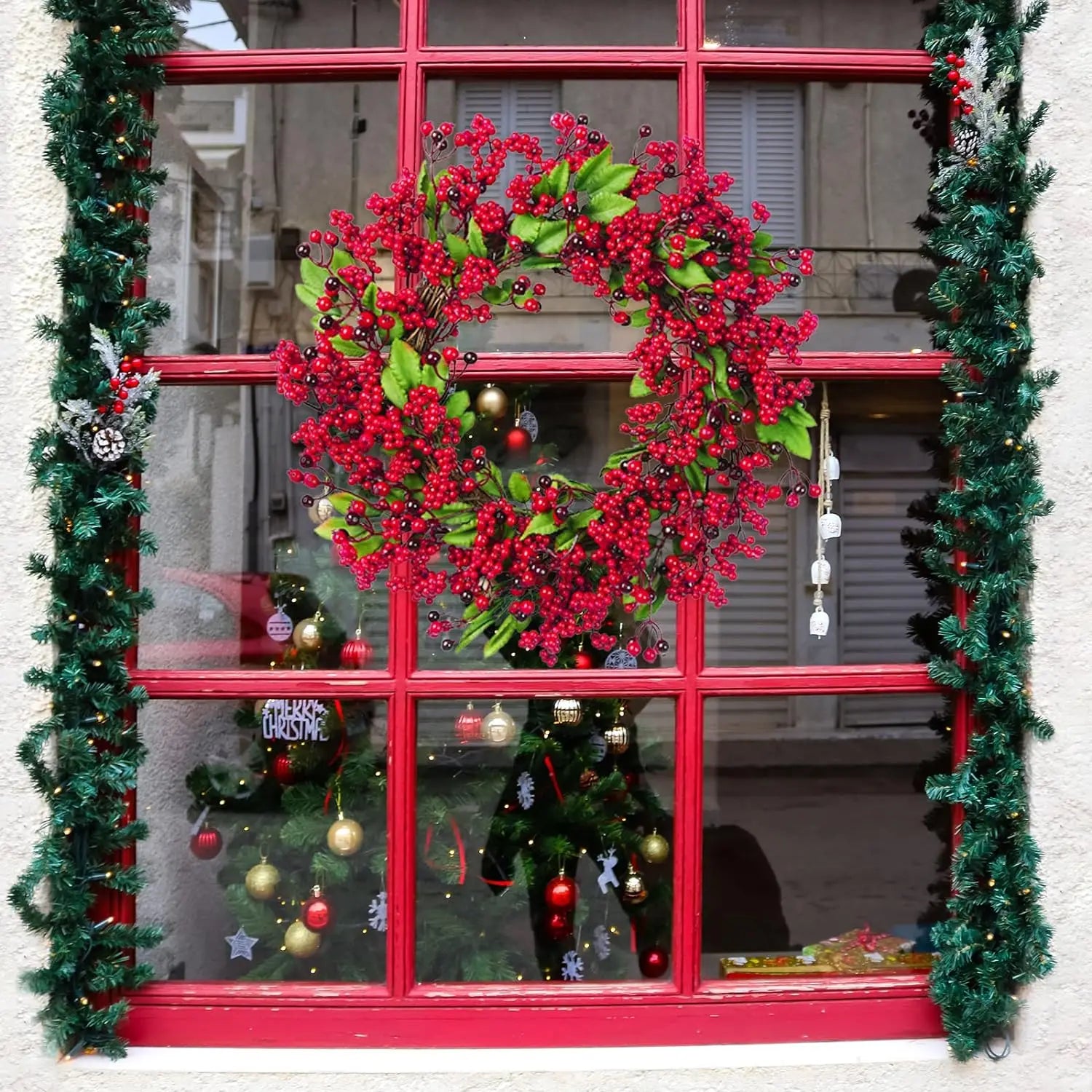 red berry christmas wreath
