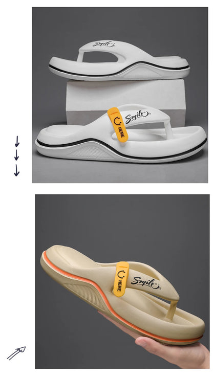 Men's Platform Flip Flops Summer Soft Sole EVA Slippers