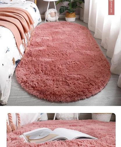 Fluffy Thick Tie Dye Bedroom Rugs