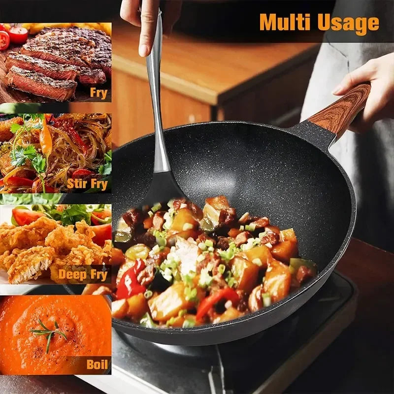 Non-stick Gas Stove Wok Frying Pan