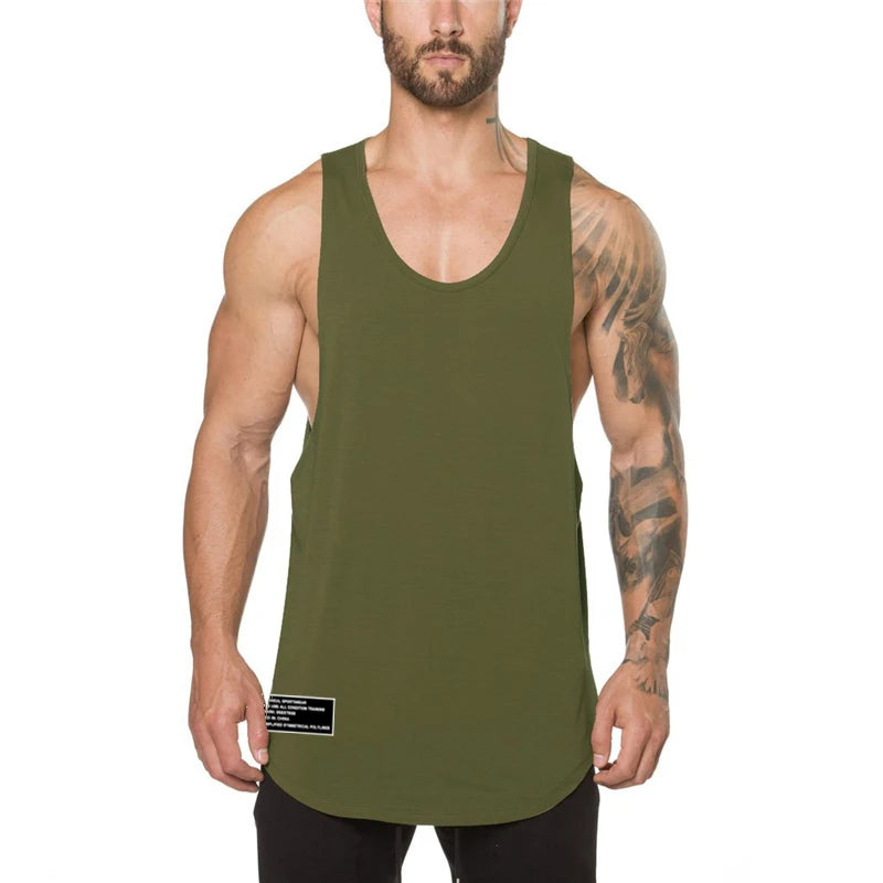 Cotton Bodybuilding Stringer Tank Top