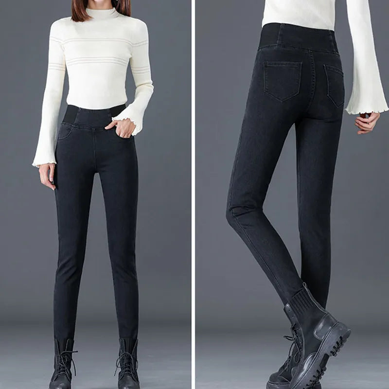 high waist black pants