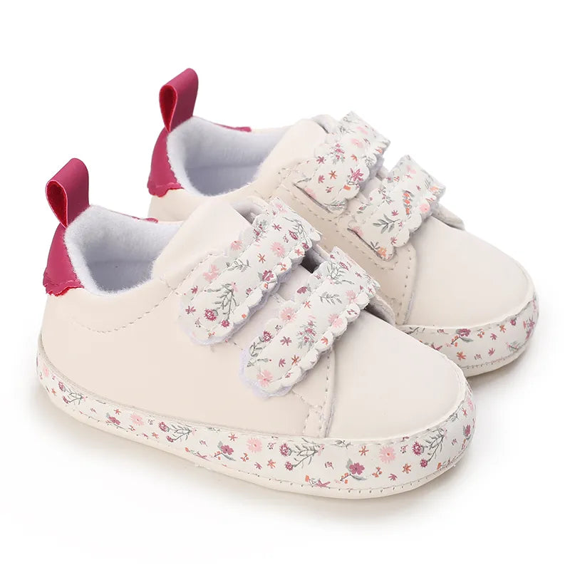 Mehrfarbige Baby-Sneaker aus PU-Leder mit weicher Sohle