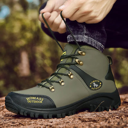 Men's High-Top Leather Trekking Boots