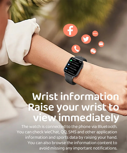 Unisex HD Touch Screen Sports Fitness Tracker Bluetooth Call Smartwatches