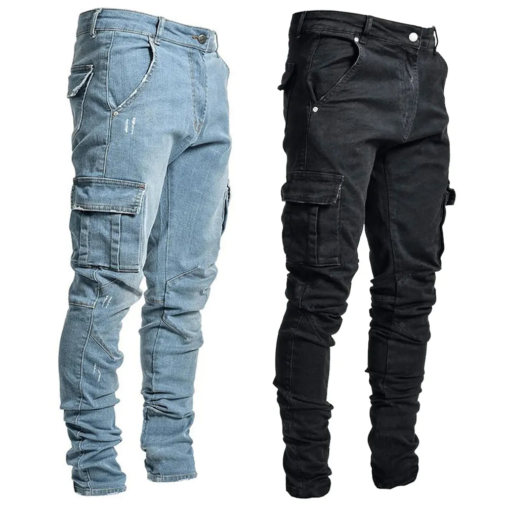 Vielseitige Jeans-Cargohose für Herren