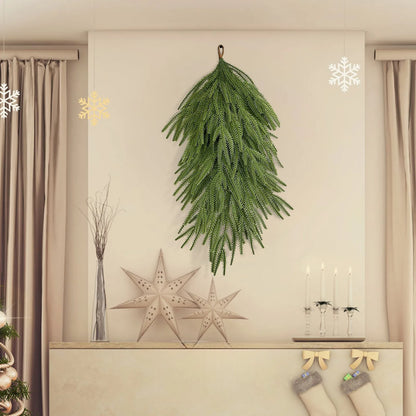 Vignes de fougère en queue de loup en PVC réaliste, décoration d'intérieur