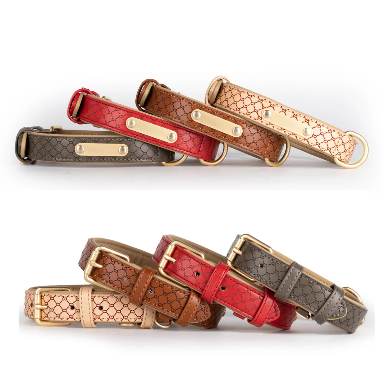 Ensemble collier et laisse pour animaux de compagnie en cuir élégant