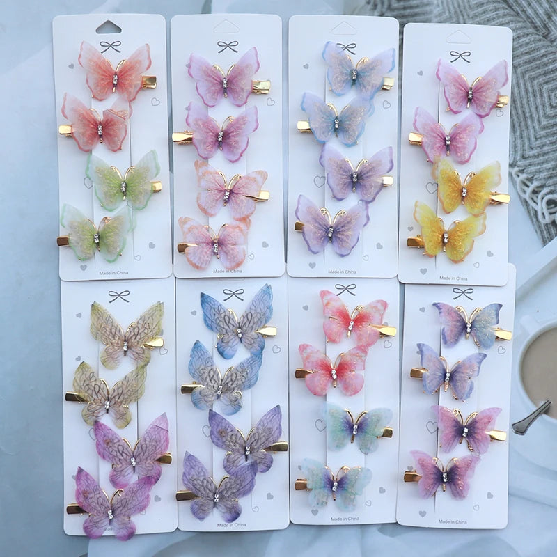 Colorful Butterfly Hair Clips