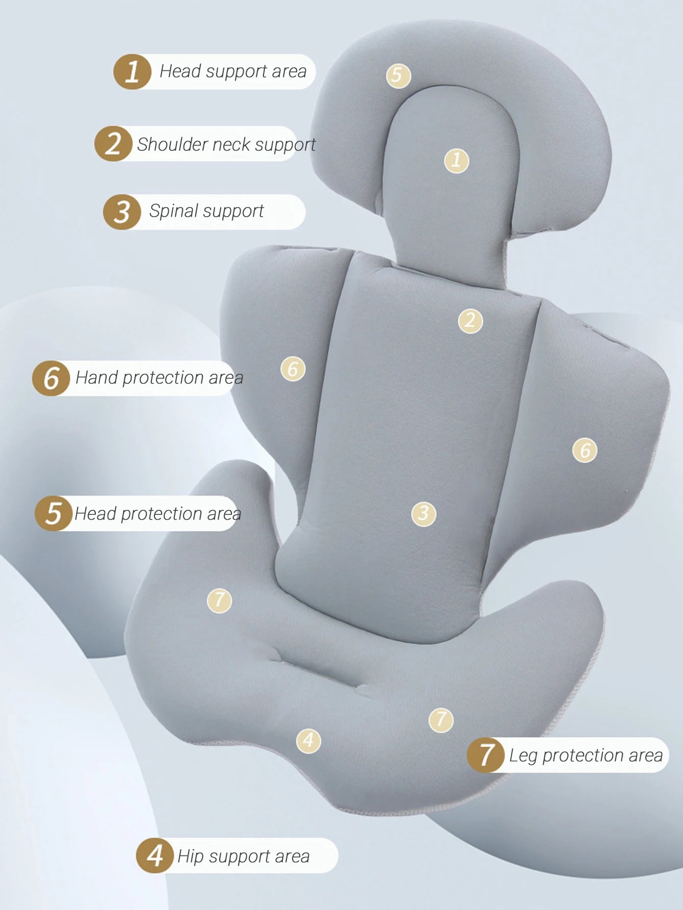 Newborn Baby Stroller Breathable Thicken Cotton Seat Cushion Pad