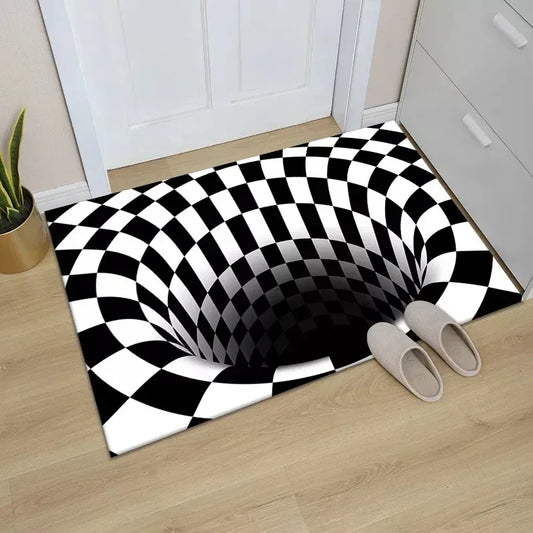 3D Vortex Illusion  Entrance Door Floor Carpet