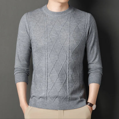 Pull en tricot à carreaux diamant pour hommes