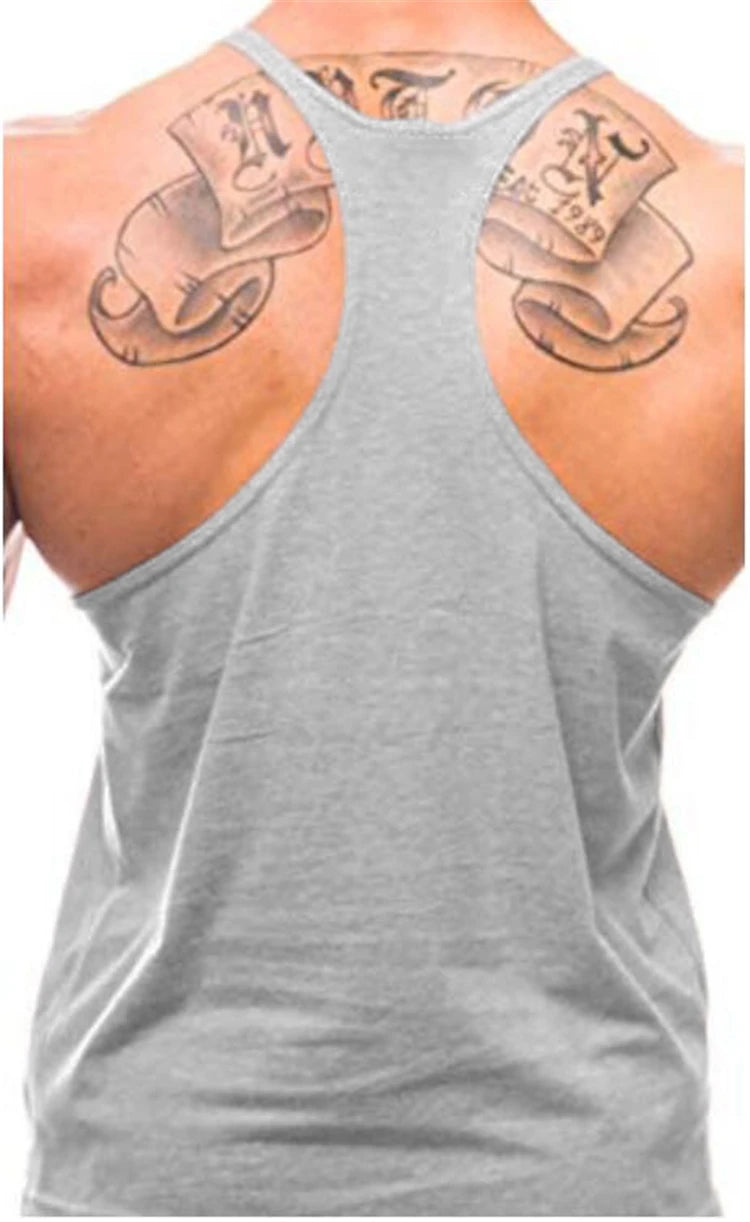 Atmungsaktive Baumwoll-Fitness-Tanktops für Herren