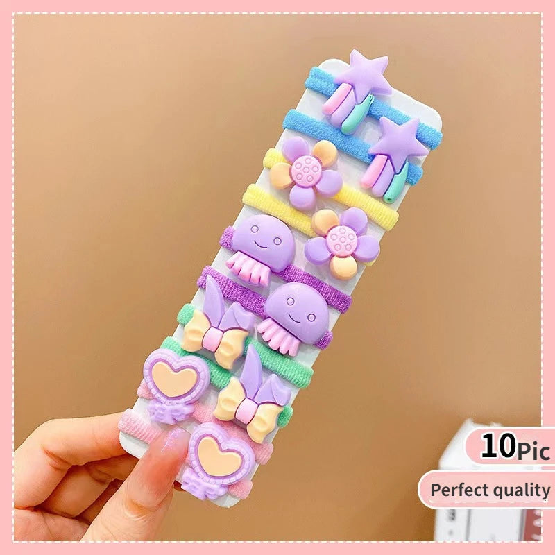 Children's High-Stretch Candy-Colored Headband Set