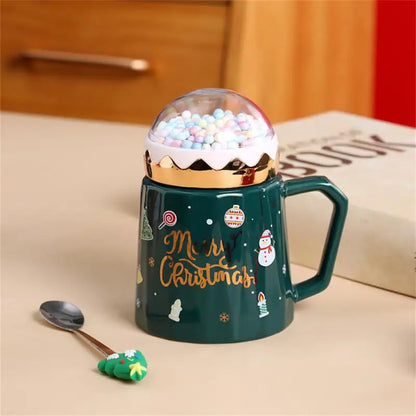 Christmas Tree Santa Claus Ceramic Mug