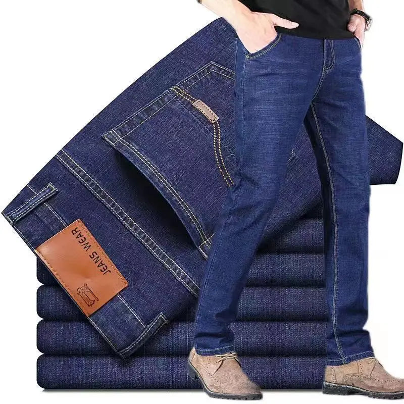 Schmal geschnittene Jeans aus elastischem Baumwollgewebe – Denimhosen für Herren 