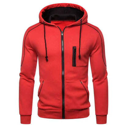 Farbblock-Fleece-Hoodie für Herren