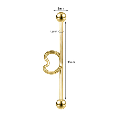 Anneaux de barre en acier inoxydable pour femmes - Boucles d'oreilles pendantes pour le nez 