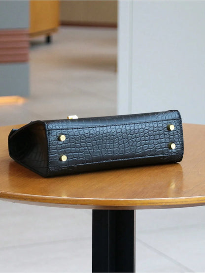 Crocodile Pattern Shoulder Zipper Retro Bag