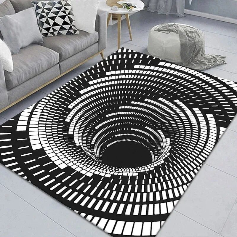 3D Vortex Illusion  Entrance Door Floor Carpet