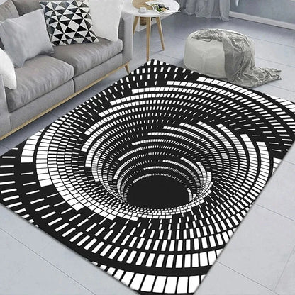 3D Vortex Illusion  Entrance Door Floor Carpet