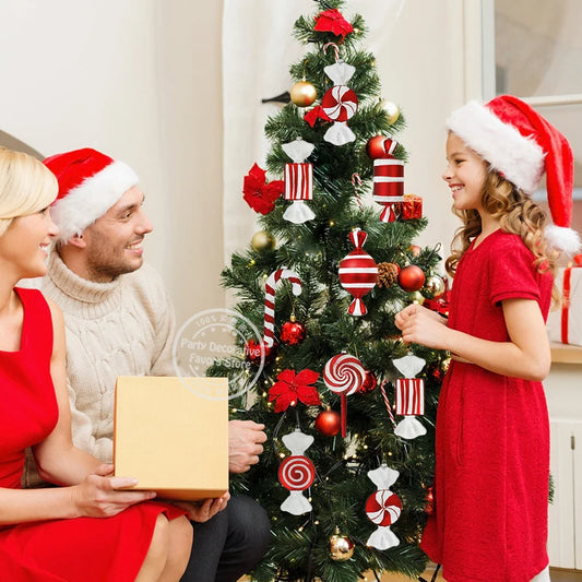 Christmas Lollipop Candy Cane Pendants Xmas Tree