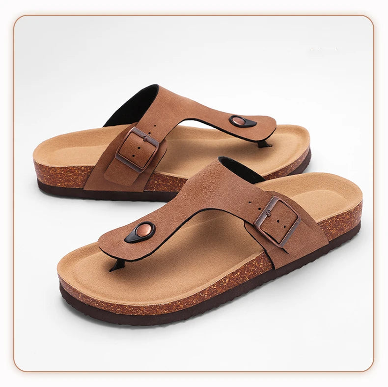 Men's Non-slip Open-toe Leather Soft Bottom Sandals
