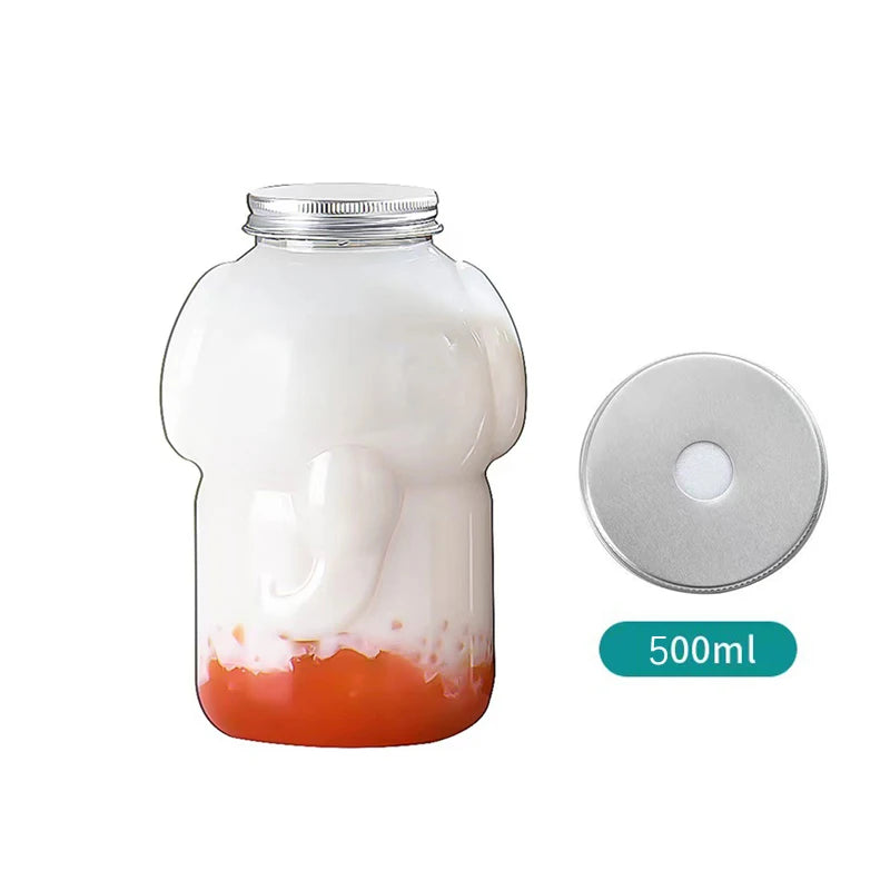 Christmas Snowman Plastic Juice Bottles