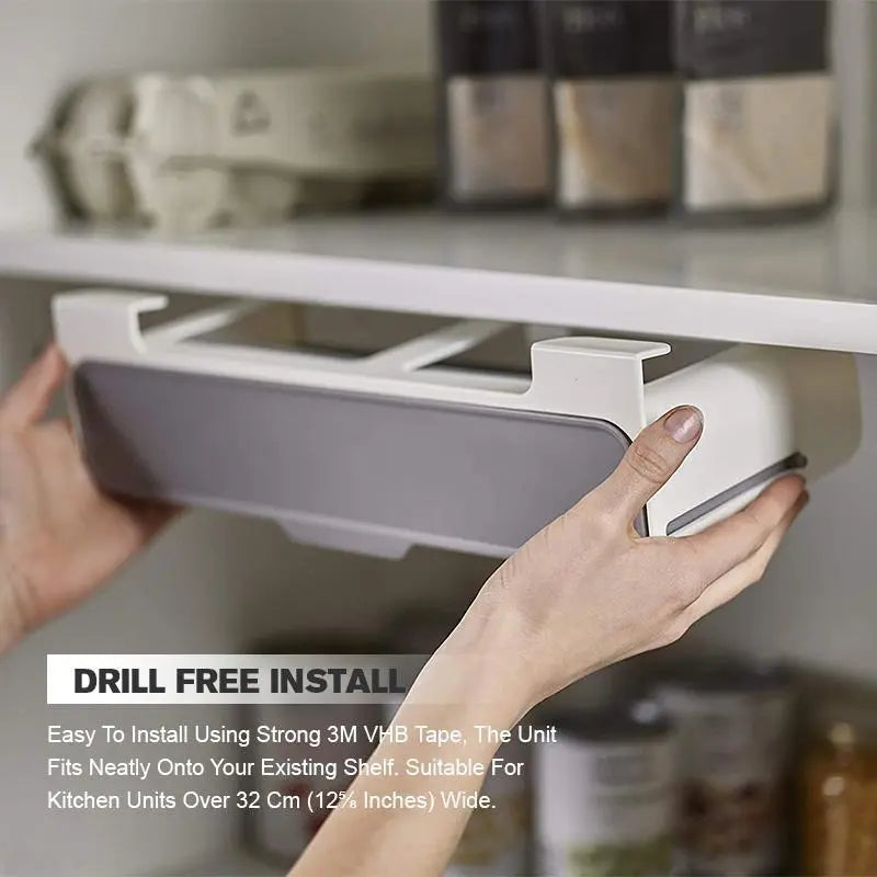 Wall-Mounted Spice Rack with Self-Adhesive Organizer